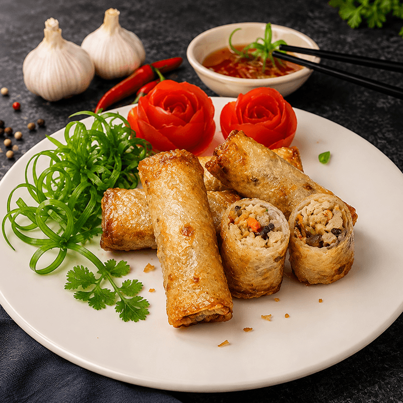 Pre-fried seafood spring roll rice paper