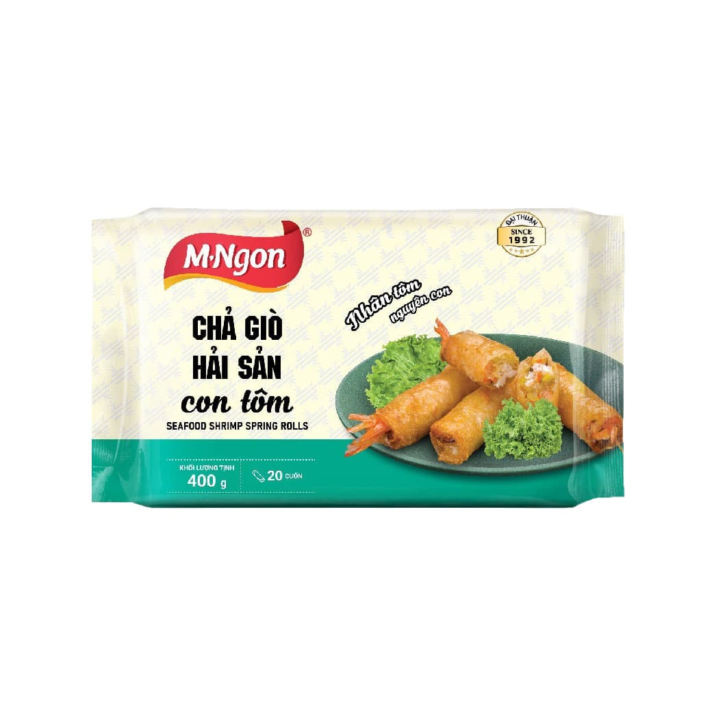 M-Ngon Seafood shrimp spring rolls