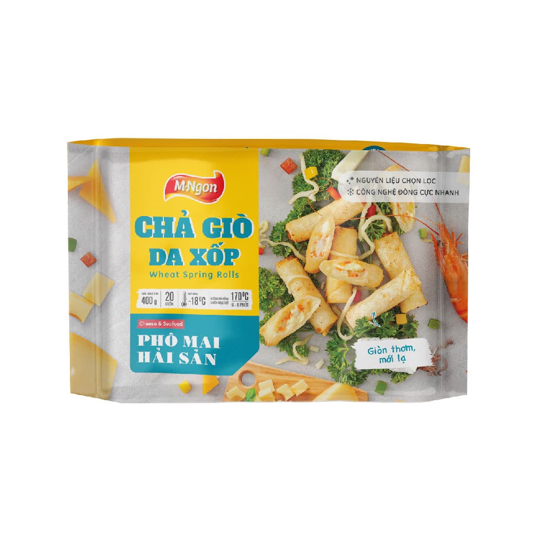 M-Ngon Cheese and seafood wheat spring rolls