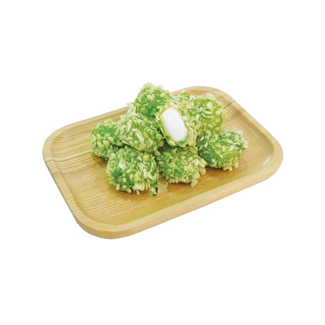 Squid coated in rice flakes
