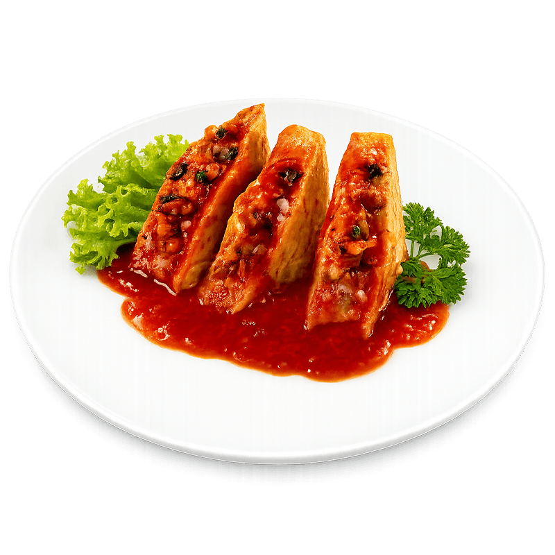 Stuffed tofu seafood