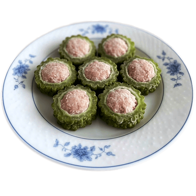 Stuffed melon seafood