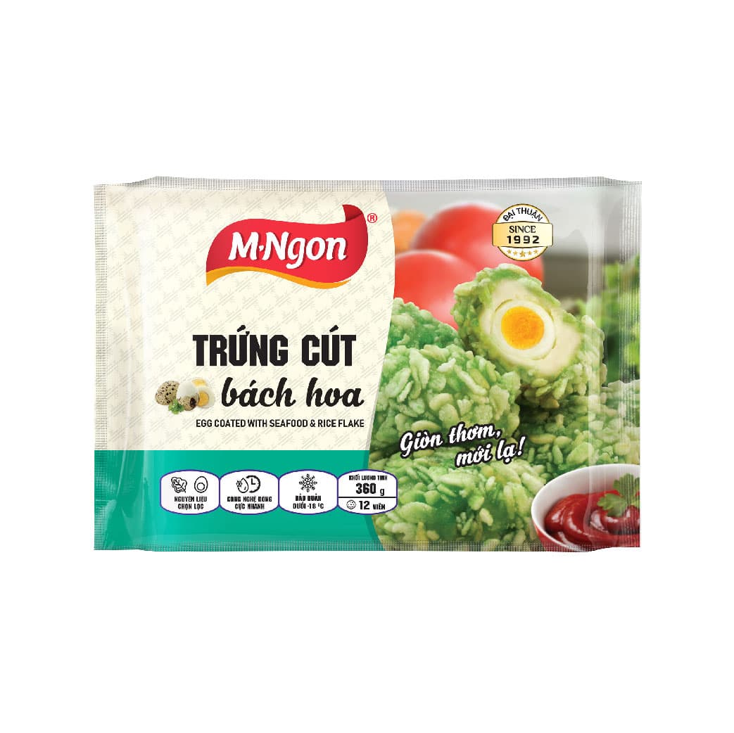 M-Ngon Egg coated with seafood & rice flakes